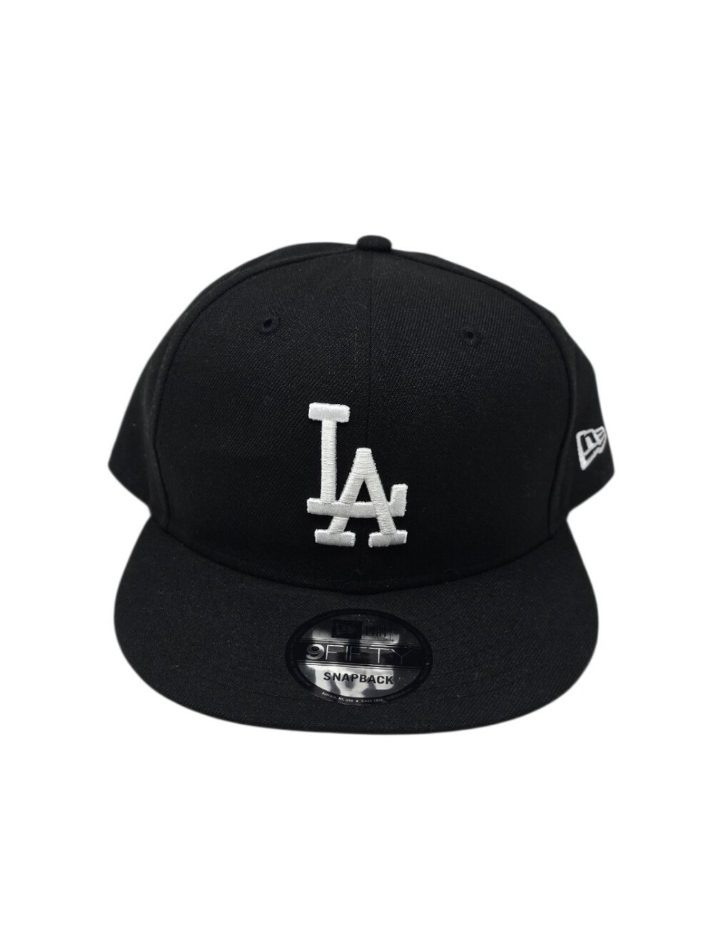 NWT New Era 9FIFTY LA Dodgers Black White Snapback Hat MLB Flat Brim